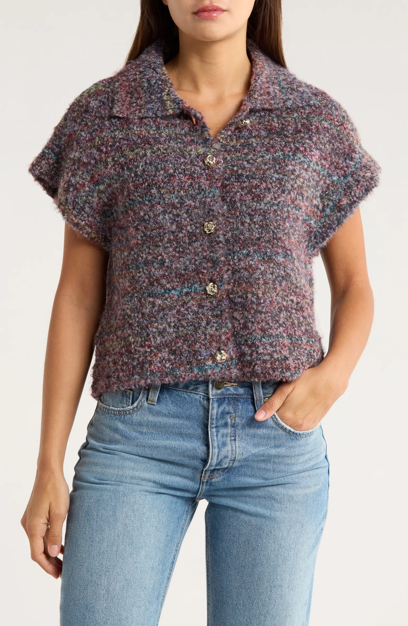 Bouclé Dolman Sleeve Cardigan | Nordstrom Rack