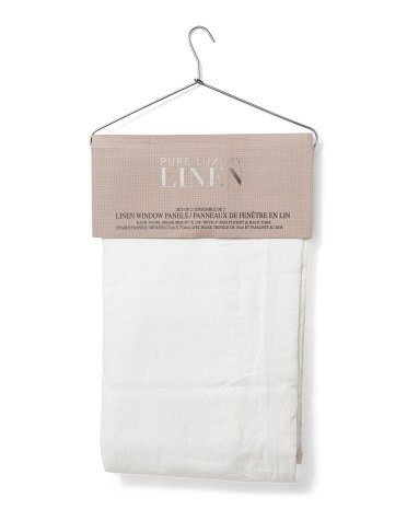 Set Of 2 Washed Linen Blend Window Panels | TJ Maxx