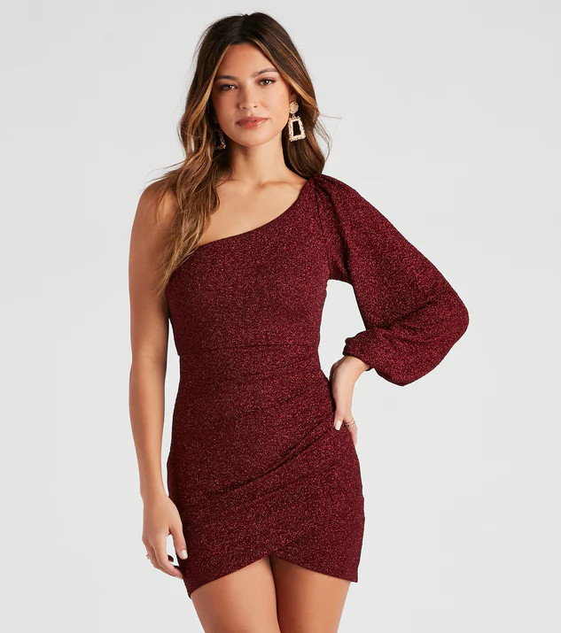 Chic Glam Moment Glitter Knit Mini Dress | Windsor Stores