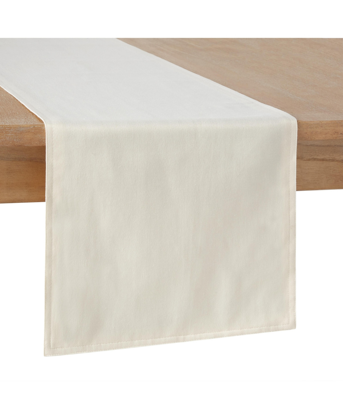 Tuxedo Table Runner 14" X 72" - Marshmallow | Macy's
