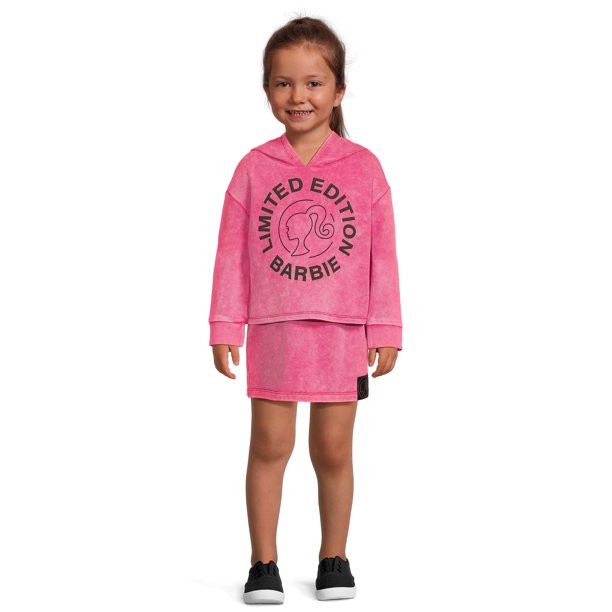 Barbie Toddler Girls Hoodie and Skirt Set, 2-Piece, Sizes 2T - 5T | Walmart (US)