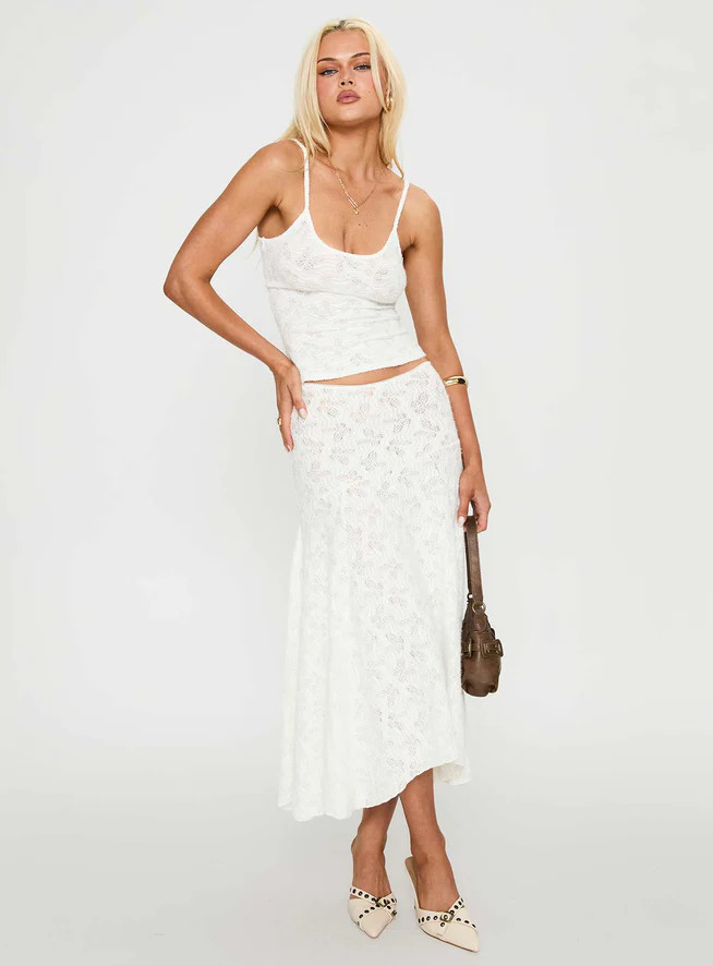 Tidal Midi Skirt Foam | Princess Polly AU