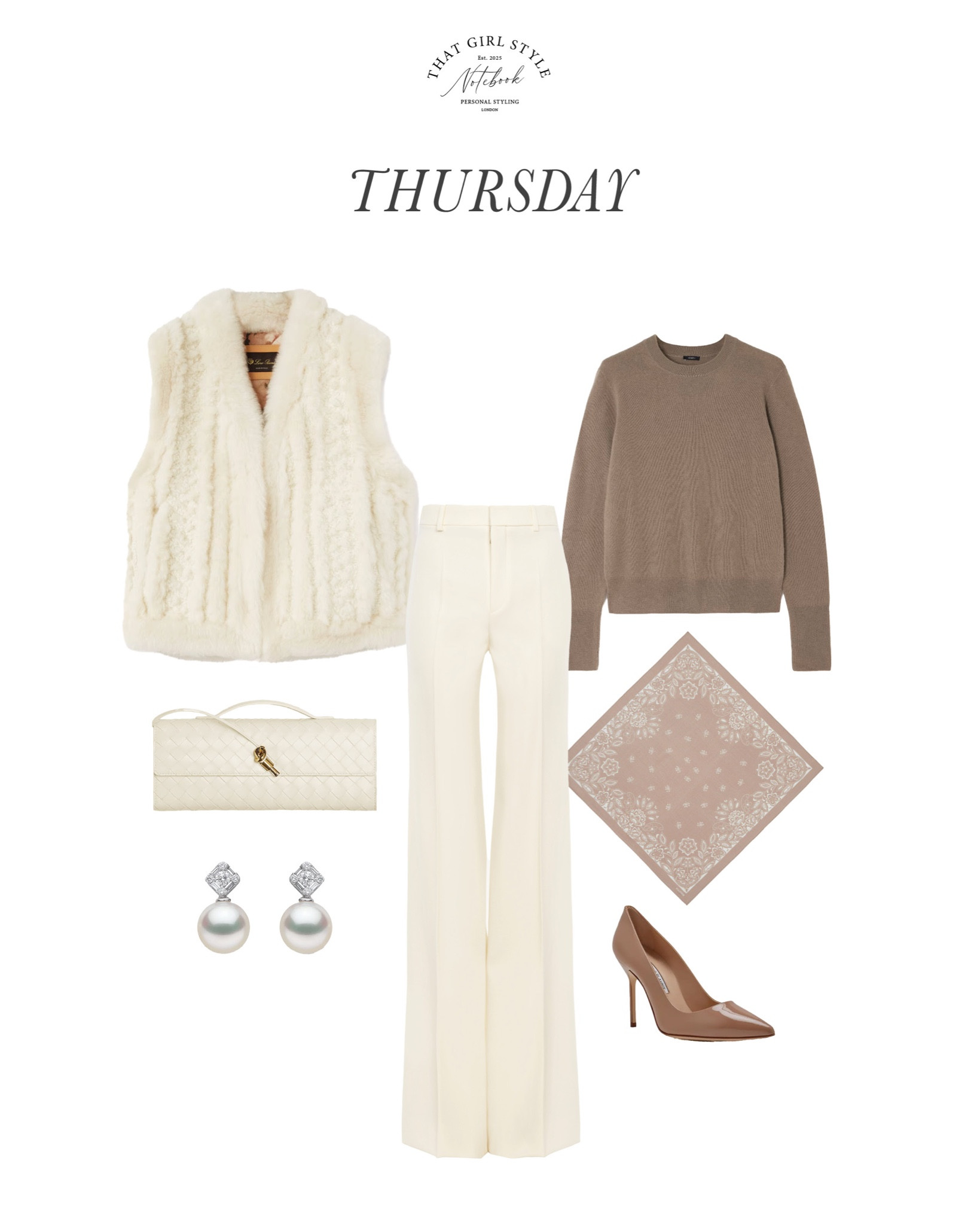 Look 88 | Coat Loro Piana, Trousers Chloé, Jumper Joseph, Bag Bottega Veneta, Heels Gianvito Rossi, Scarf Kujten

#LTKstyletip #LTKwinter #LTKluxury