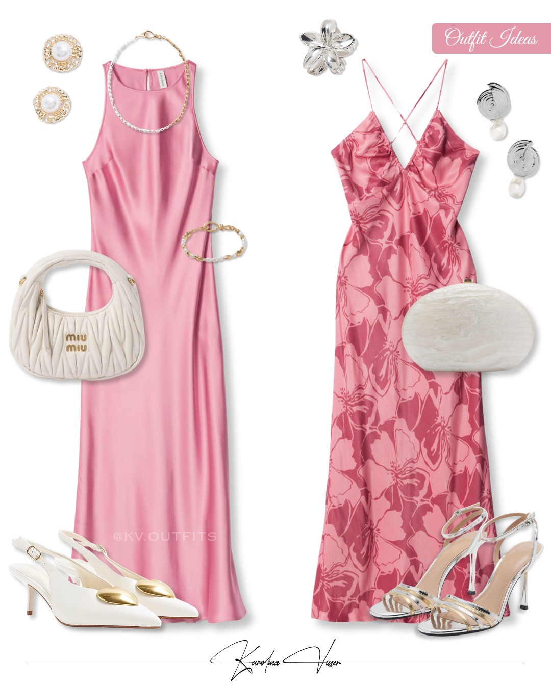 Chic pink tones 🌸🌺

Tags: bubblegum bright pink satin midi dress raspberry floral satin slip dress white heart slingback shoes metallic sandals white bag wander miu miu oval clutch mango wedding guest summer party spring outfit summer outfit party wear date night outfit

#LTKwedding #LTKspring #LTKsummer