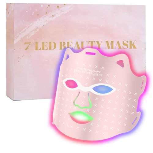 Red Light Therapy Mask for Face,Blue Revive LED Mask Led Face Mask Light Therapy At Home, 7 Colors LED Face Mask Light Therapy | Amazon (US)