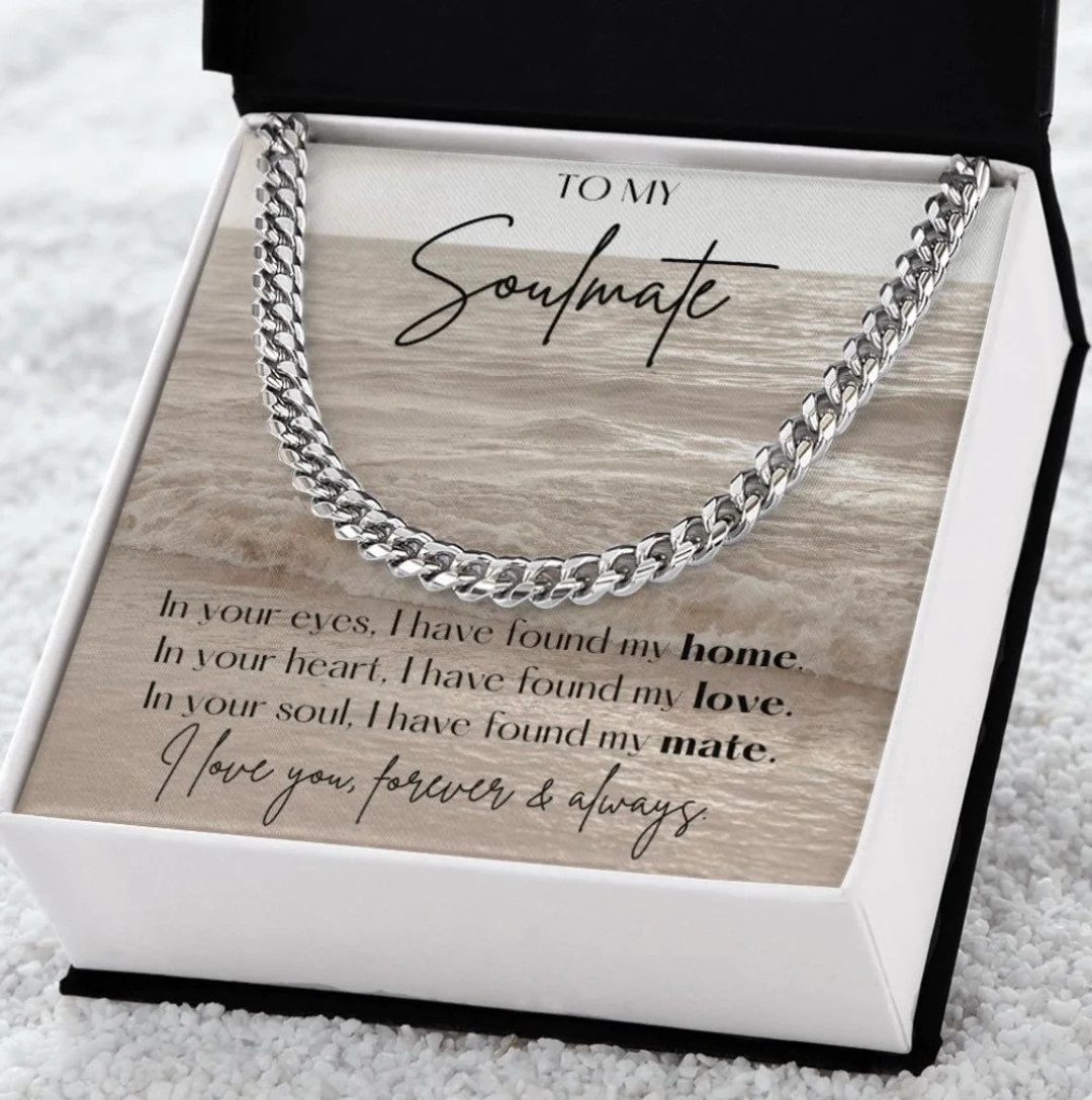 To My Soulmate • Soulmate Necklace • Valentines Gift • Gift For Him • Anniversary Gift ... | Etsy (US)