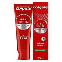 Colgate Max White Clinical Purifying Power Teeth Whitening Toothpaste 75ml | Boots.com