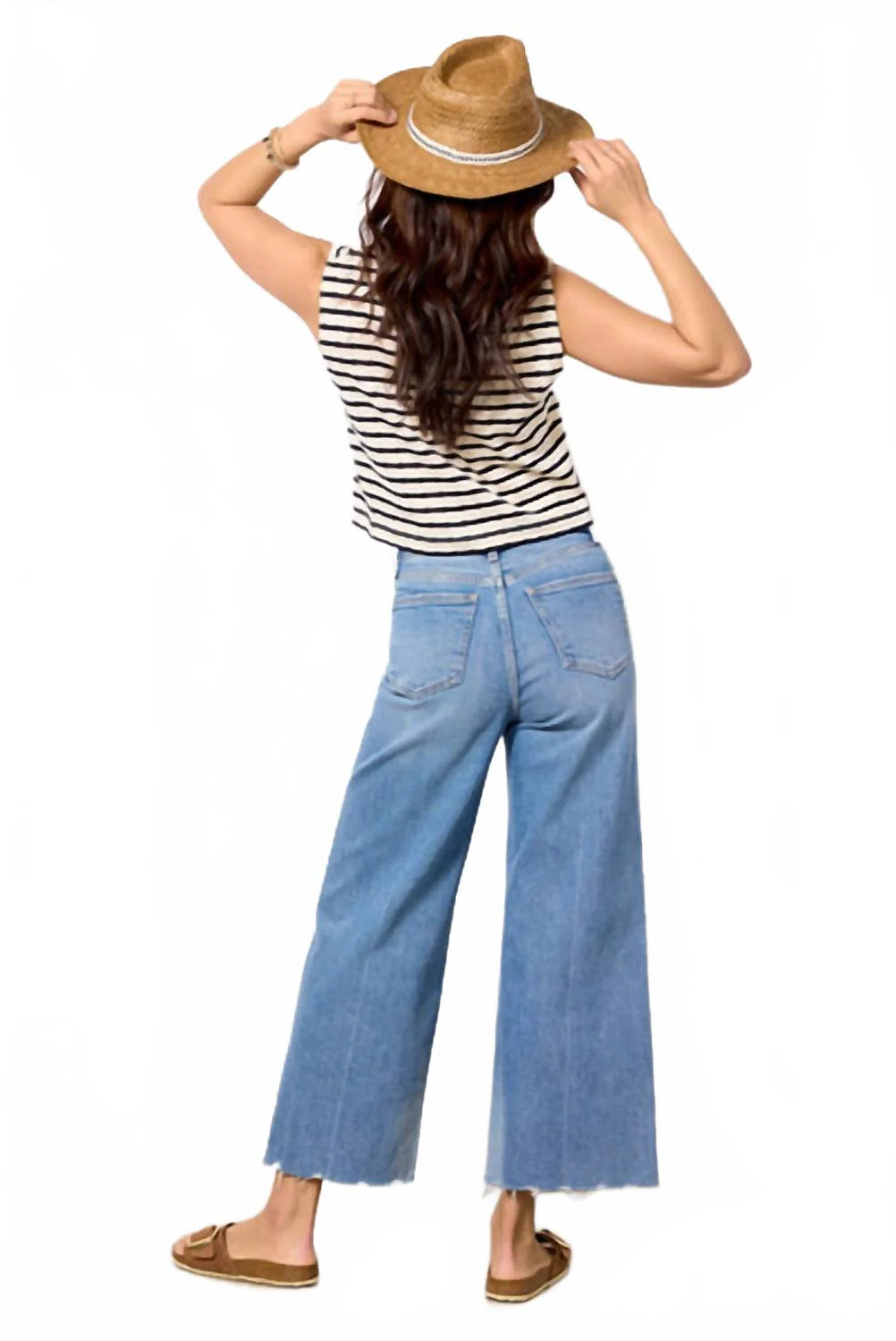 Lana Crop High Rise Ultra Wide Leg In Blue | Shop Simon