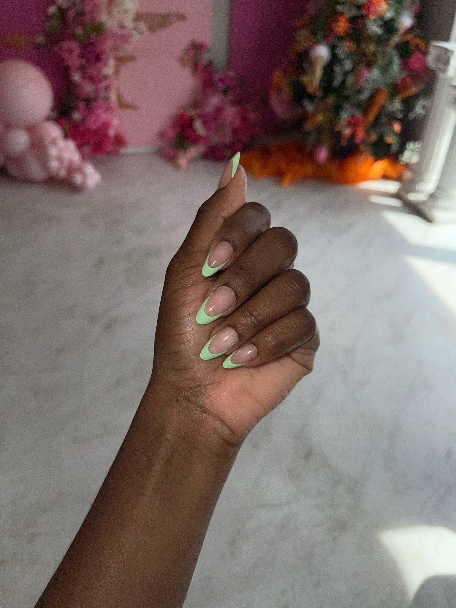 Lime green French tip press-ons for spring and summerr

#LTKBeauty