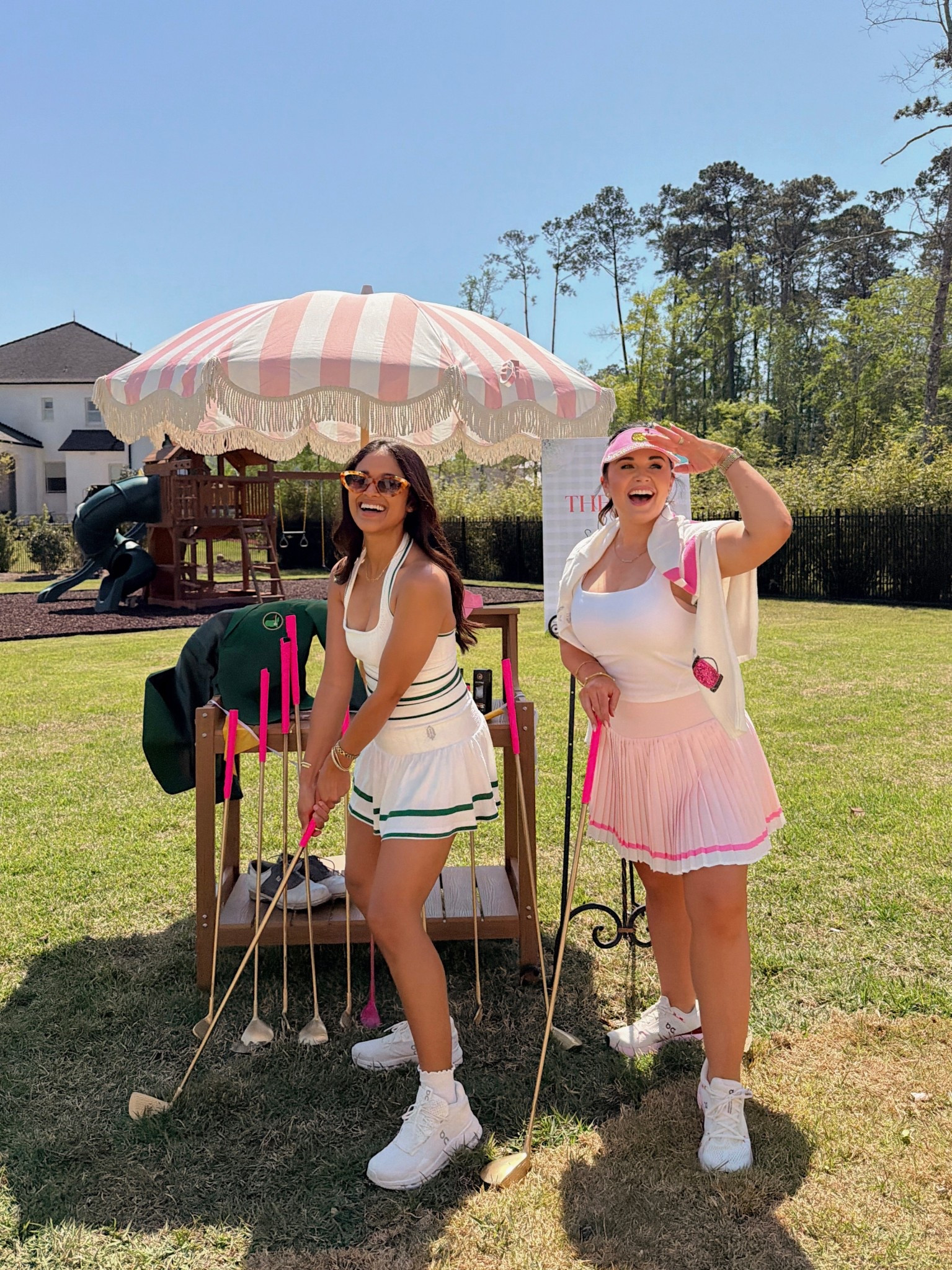 Obsessed with this tennis outfit I wore for a fun masters themed party! Super stretchy and comfy and comes in more colors! 

#tennisoutfit #mastersparty #activewear #tennisskirt #sportsbra



#LTKActive #LTKootd