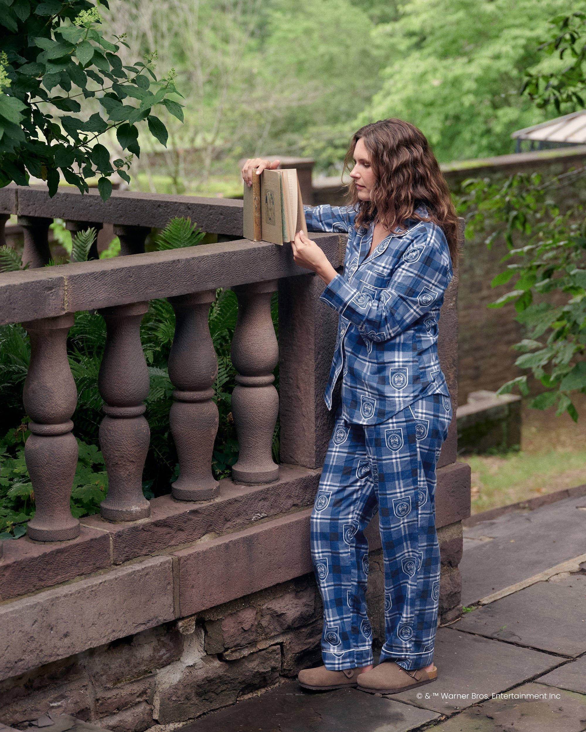 Chilton Plaid - Lightweight Flannel Long PJ Set - Rory Blue | Printfresh