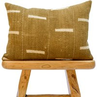 Authentic African Pillow, Lumbar Mudcloth Olive Mustard With White Lines Pillow Cover| Throw Cover,  | Etsy (US)