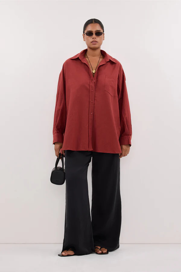 RHEA 2.0 SAHARA OVERSIZED COTTON SHIRT | DISSH