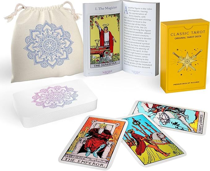 Sagesight Classic Tarot Cards Deck with Guidebook & Premium Linen Carry Bag - Original Pamela Col... | Amazon (US)