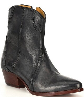 New Frontier Leather Block Heel Western Booties | Dillards