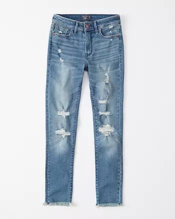 Mid Rise Super Skinny Jeans | Abercrombie & Fitch US & UK