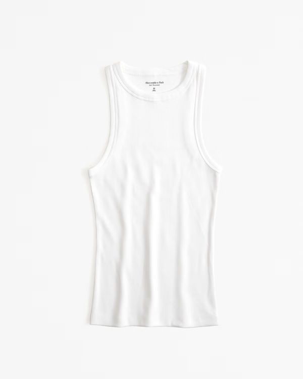 Essential Tuckable High-Neck Rib Tank | Abercrombie & Fitch (US)