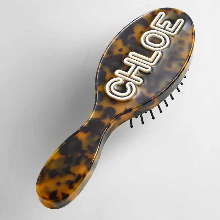 Mini Fine Line Custom Hair Brush - Tortoise/White | BaubleBar