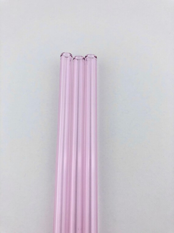 PINK GLASS STRAW  Pink Straws  Reusable Straws  Eco | Etsy | Etsy (US)