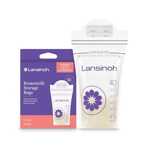Lansinoh Breast Milk Storage Bags 1 pack of 50 count. | Amazon (US)