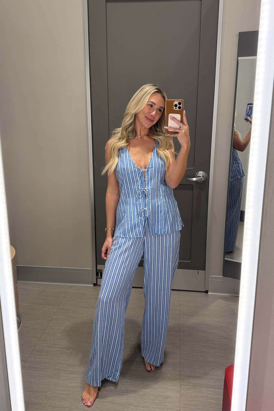 Medium top was too big but it’s all they had in store. Small bottoms 