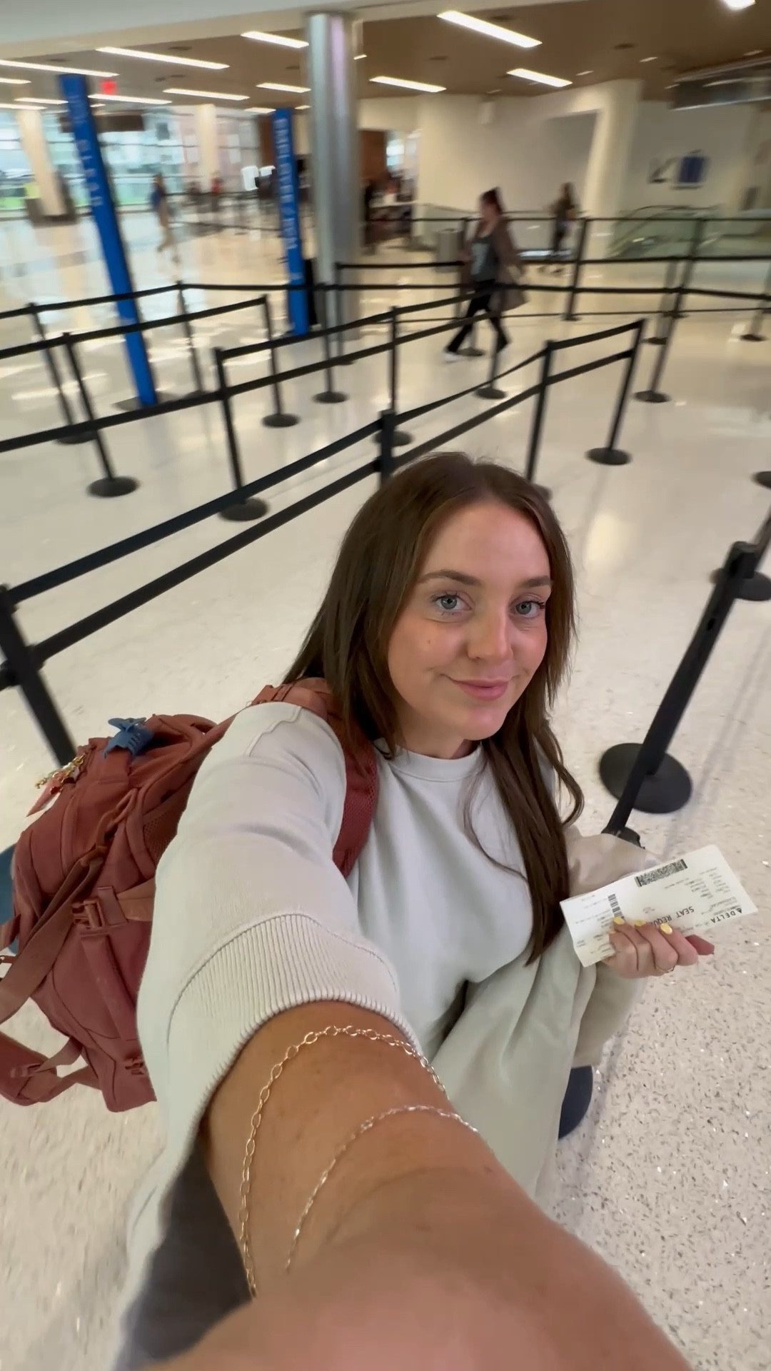 tsa precheck is totally the fastest (wayyyyy faster than clear) way to get through security at the Nashville airport ✈️ #sktraveltime 

#LTKMidsize #LTKTravel #LTKItBag
