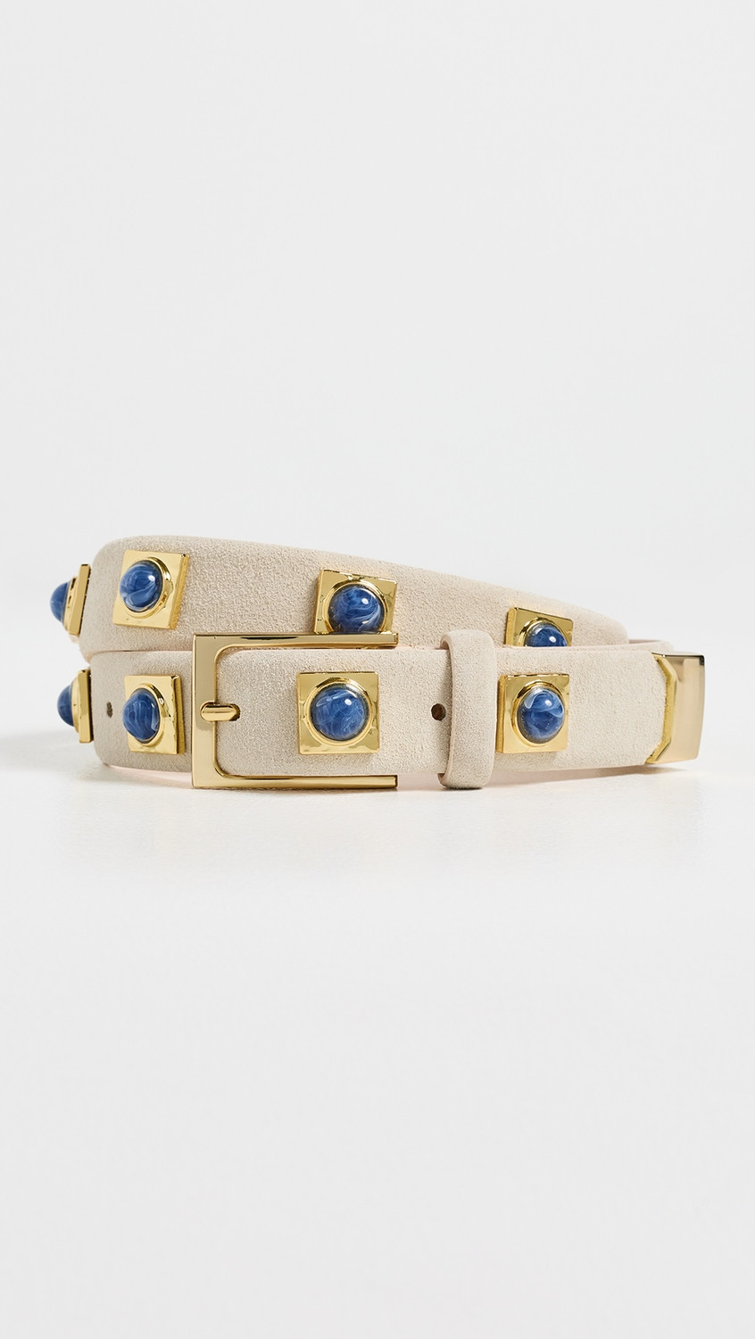 Aureum No. 2 Suede Belt Oat/Blue XXS | Shopbop