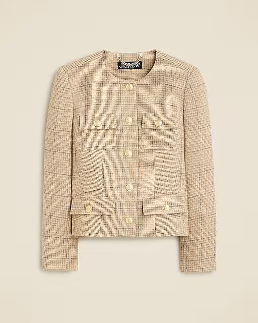 Isabelle lady jacket in plaid English wool | J. Crew US