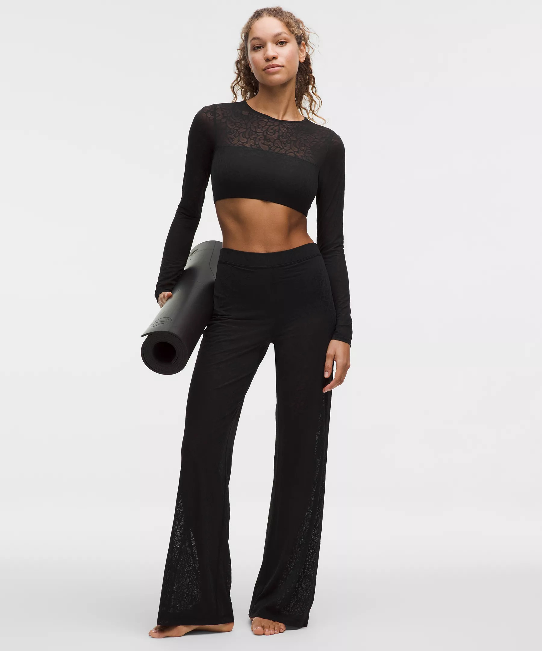 Paisley Lace Jacquard High-Rise Flared Pant | Lululemon (US)