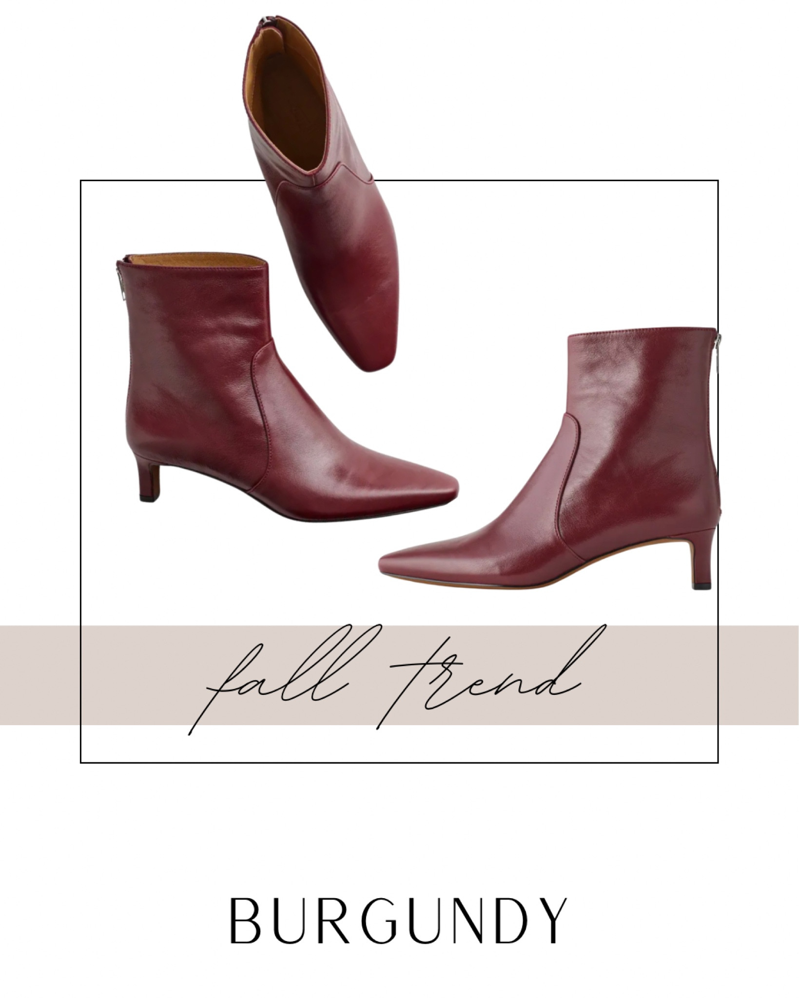 Trending Fall Color: Burgundy
Fall 2024 trending shoes
Burgundy boots
Burgundy heels
Burgundy kitten heel
Burgundy flats


#LTKShoeCrush #LTKOver40 #LTKSeasonal