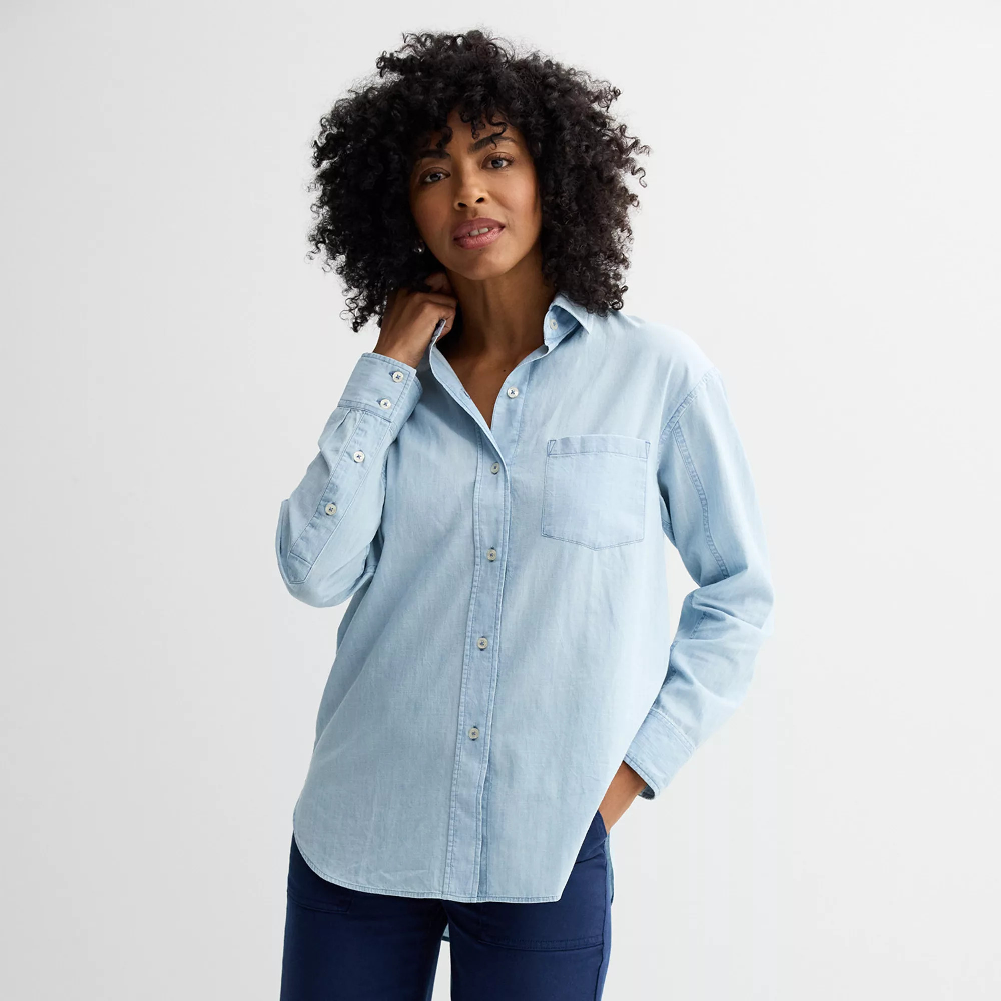 Women's Sonoma Goods For Life® Oversized Boyfriend Shirt | Kohl's