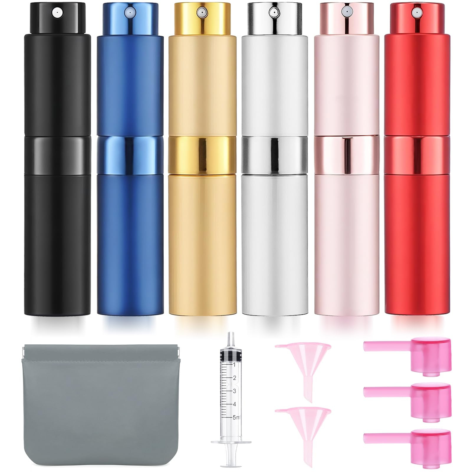 6 Pack 8ML Empty Perfume Atomizer Cologne Travel Spray Bottle for Refill Portable Cologne Dispens... | Amazon (US)