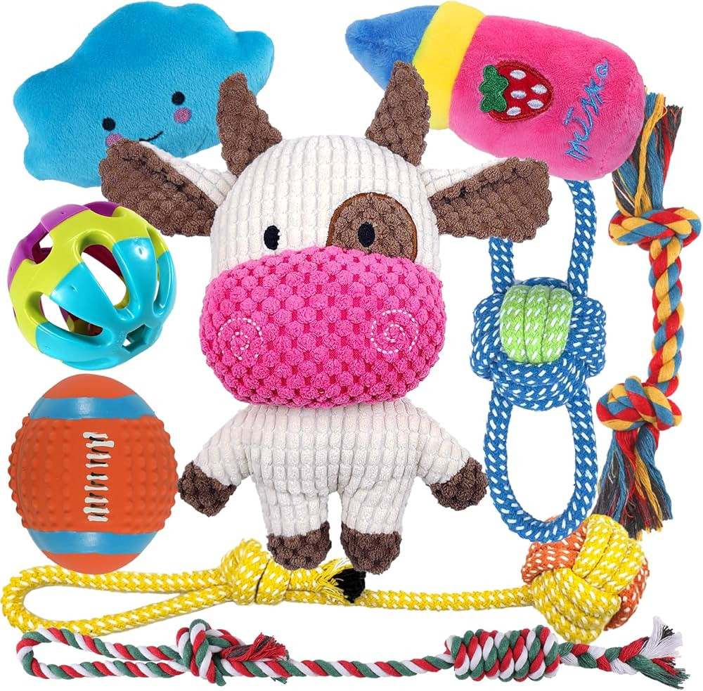 Puppy Toys,Squeaky Dog Toys for Puppy Small Dogs,9 Pack Small Dog Toys Cute Calf Squeaky Toys,Dur... | Amazon (CA)