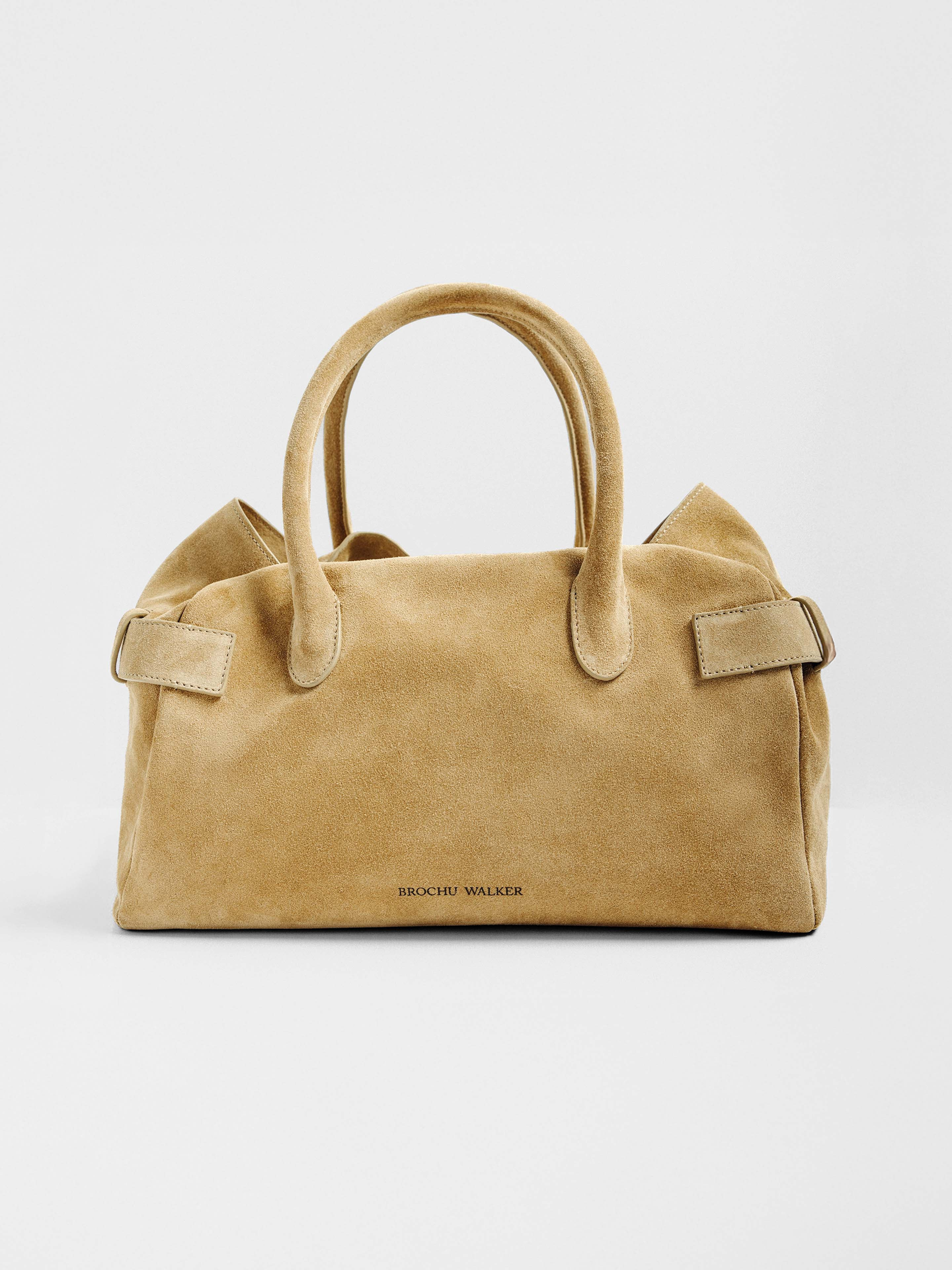 Women's Petite Suede Tote in Straw | Brochu Walker | Brochu Walker