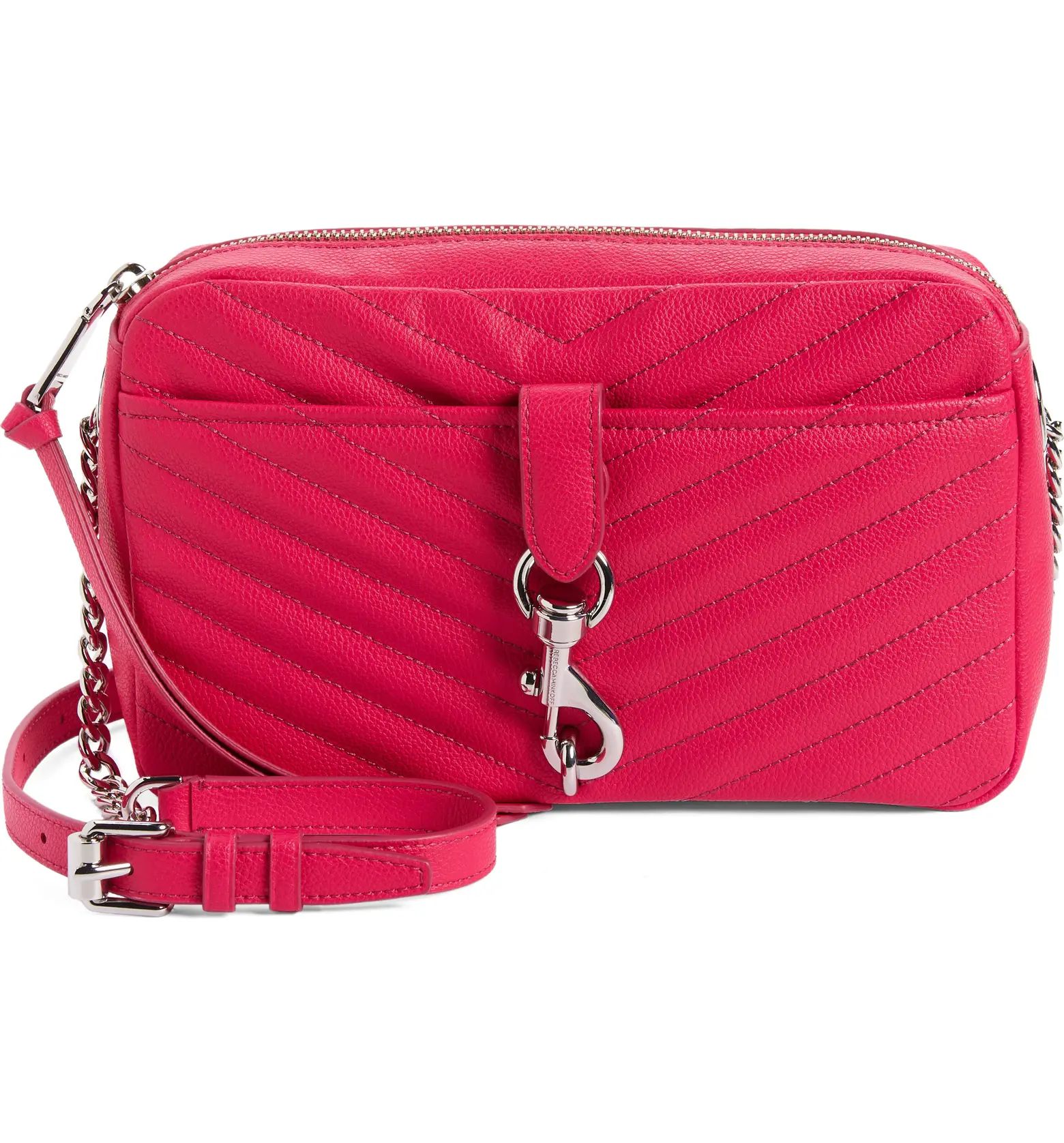 Edie Top Zip Leather Crossbody Bag | Nordstrom