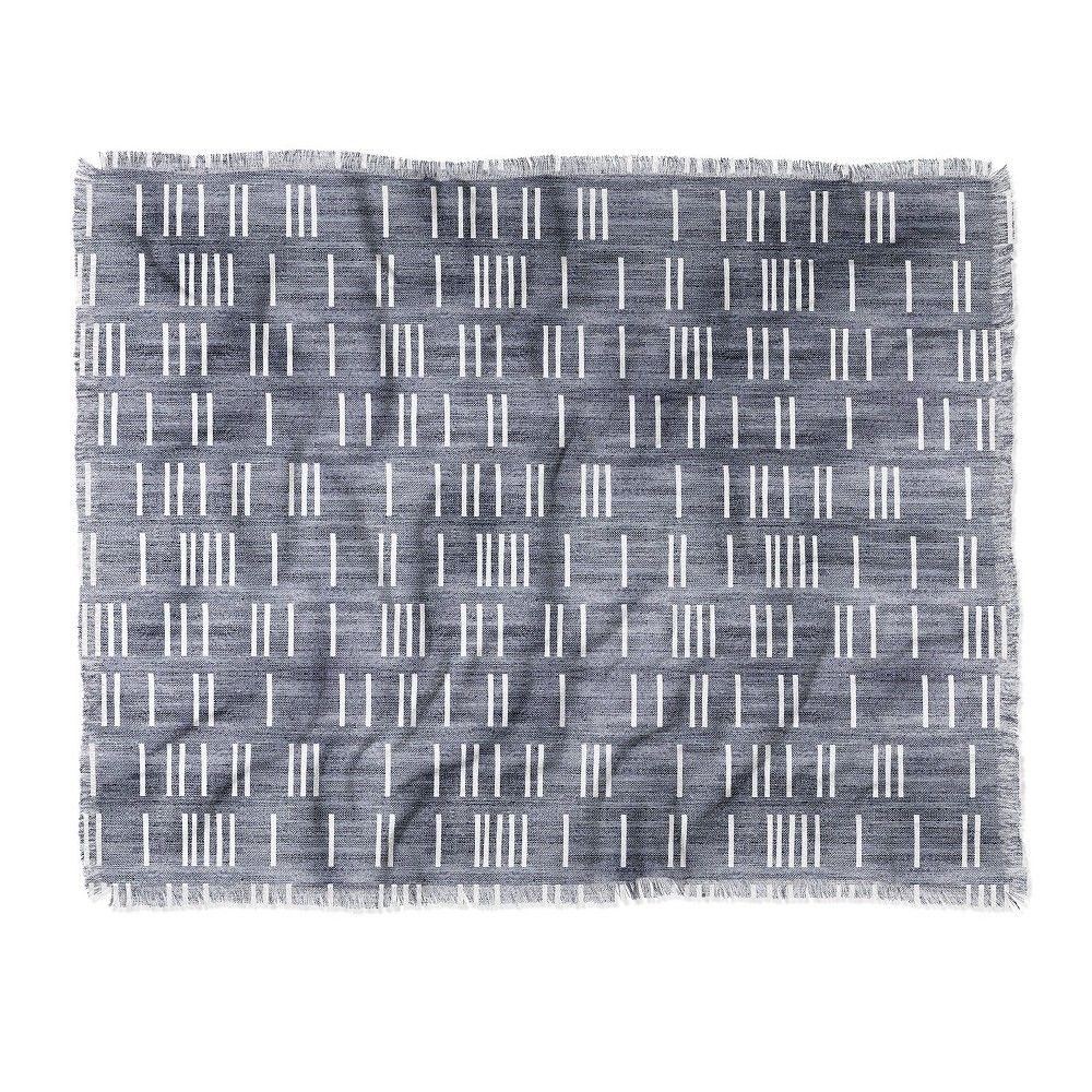 60""X50"" Holli Zollinger Bogo Mudcloth Light Throw Blanket Blue - Deny Designs, Size: 50x60 inches | Target