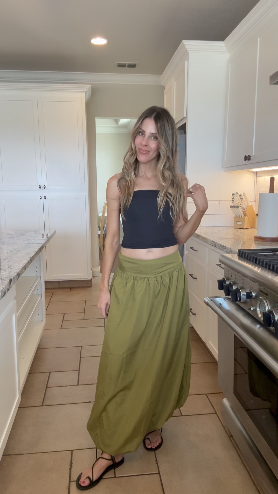 You had me add bubble hem 😍 this Maxi is so good that I grabbed it in two colors. Can be worn high on the waist or lower on the hips for a different look. I’m in a size extra small. Feels so much more expensive than it is. Tons of color options. Amazon style, Amazon fashion, casual, summer outfits, vacation outfits, spring break, outfits every day, summer style mom, summer style.