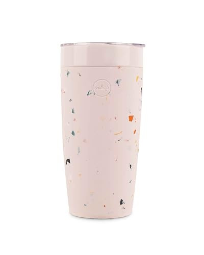 W&P Porter Insulated Tumbler 20 oz | No Metallic Aftertaste Ceramic Coated for Water, Coffee, & Tea | Wide Mouth Vacuum Insulated | Dishwasher Safe, Terrazzo Blush | Amazon (US)