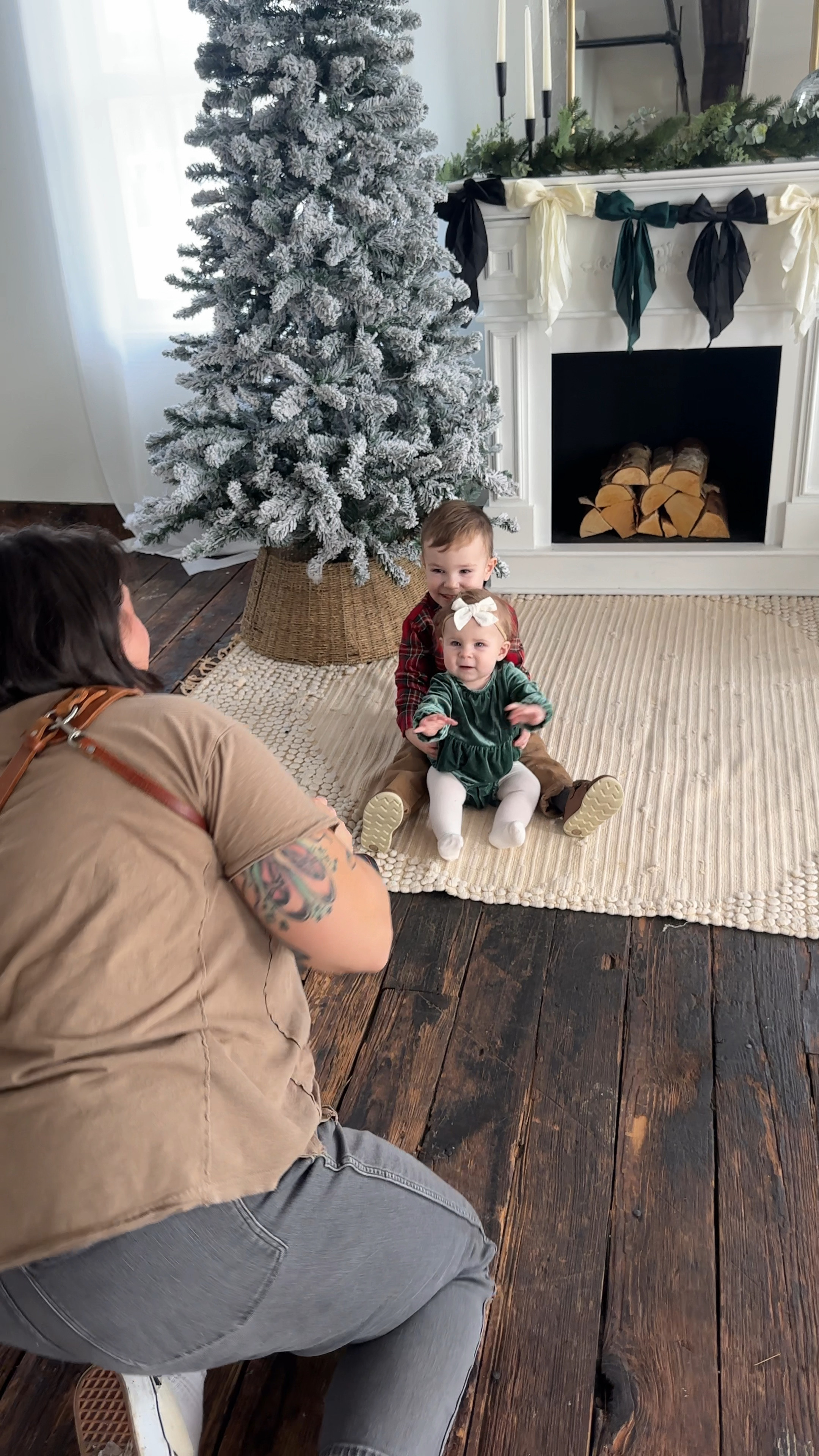 Holiday picture outfits - behind the scenes! The perfect outfits for Christmas! Deacon is in a 3T and Jordy is in 9m and they both fit great! I think they are great Thanksgiving outfits as well.🦃

#LTKBaby #LTKHoliday #LTKKids