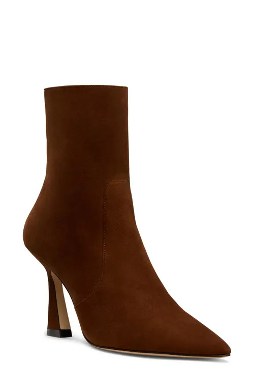 Stuart Weitzman Vinnie 85 Zip Bootie in Deep Coffee at Nordstrom, Size 8.5 | Nordstrom