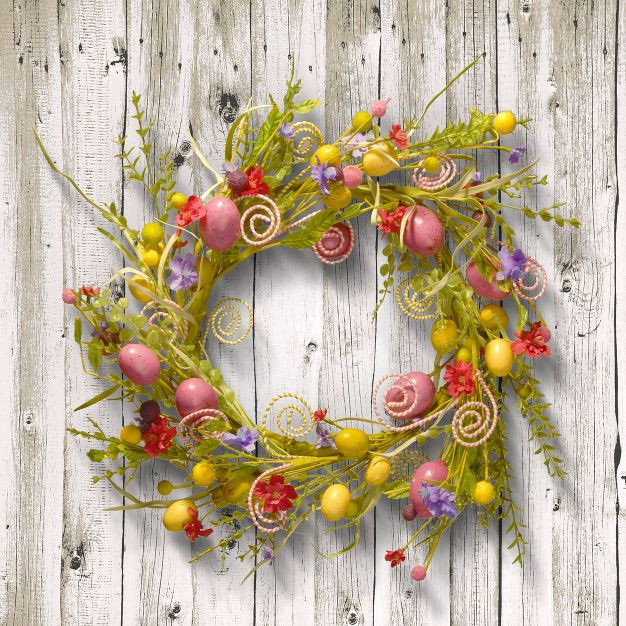 24" Butterfly Garden Accents Easter Wreath - National Tree Company | Target