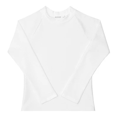 unisex capeside white rashguard | minnow