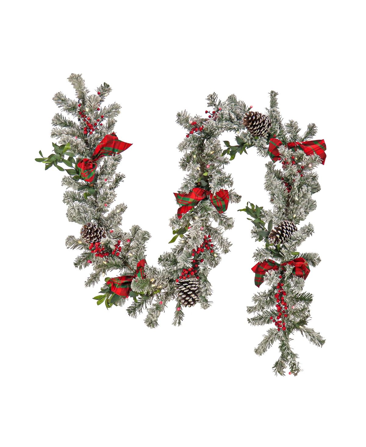National Tree Company 9' General Store Snowy Garland with Led Lights and Bows | Macys (US)