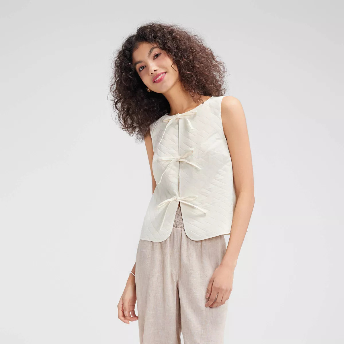 Women's Quilted Tie-Front Vest - Wild Fable™ | Target