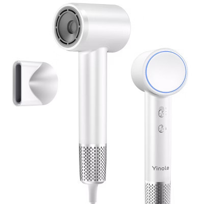 Yinole High-Speed Ionic Hair Dryer 1500W, Brushless Motor, Fast-Drying Low-Noise Blow Dryer with Diffuser & Nozzle for Curly Hair Home Travel | Target