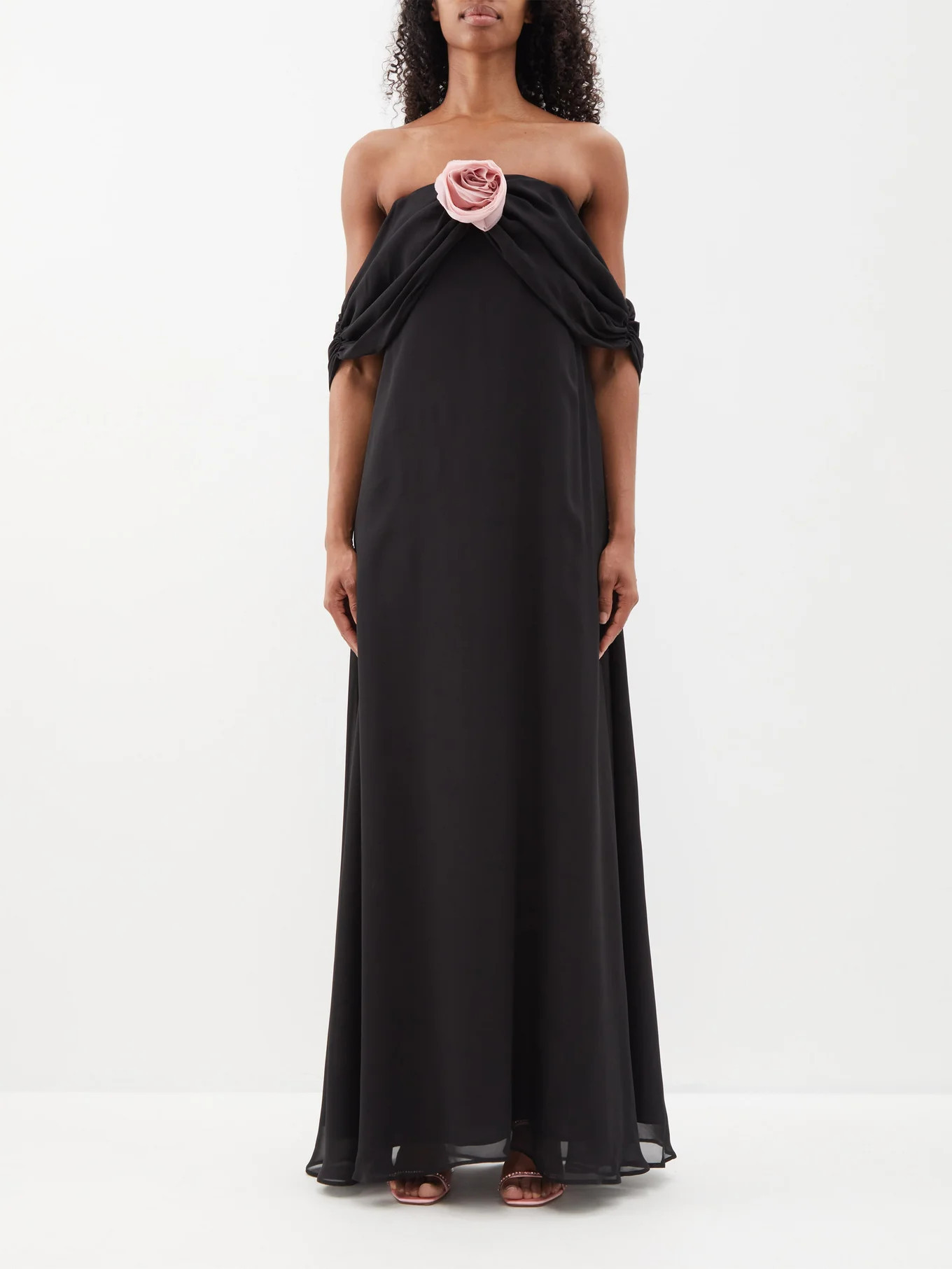 Daffodil off-the-shoulder silk gown | BERNADETTE | Matches (US)