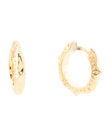 18k Gold Vermeil Sterling Silver Sophee Huggie Earrings | TJ Maxx