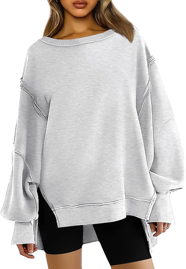 Trendy Queen Womens Oversized Crewneck Sweatshirts Hoodies Fall Outfits Fashion Teen Girls Y2k Wi... | Amazon (US)