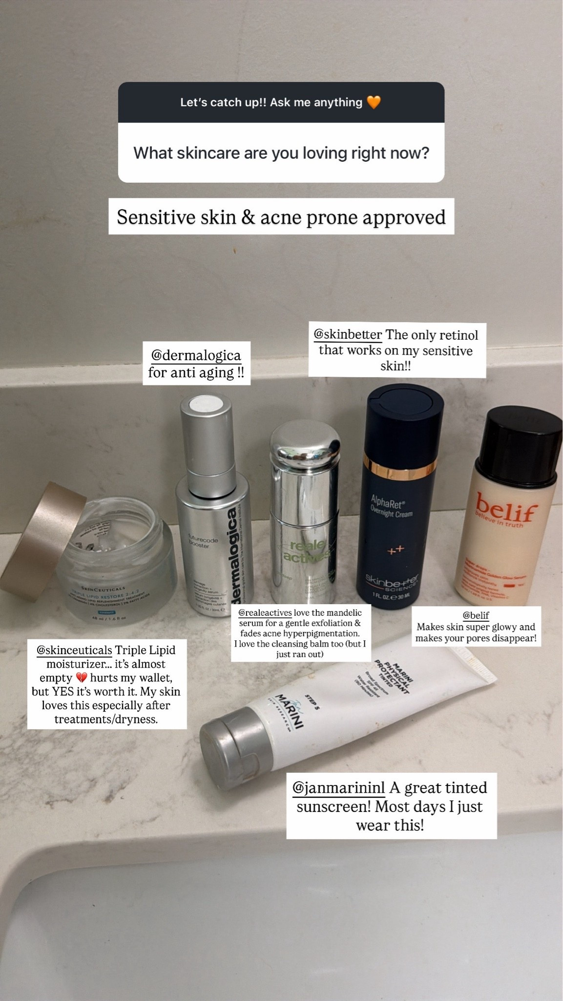 Favorite skincare products right now that are acne and sensitive skin approved

#LTKBeauty