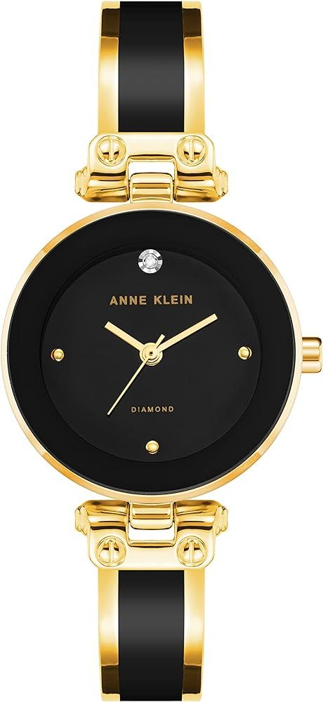 Anne Klein Women's Genuine Diamond Dial Bangle Watch | Amazon (US)